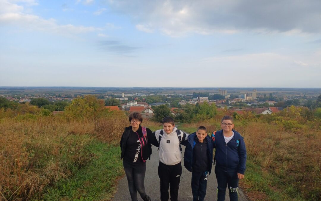 Učenici Posebnog razrednog odjela pješačili do vidikovca u Slatini povodom Europskog tjedna sporta