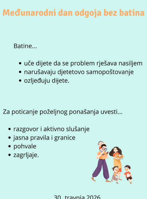 Dječji forum „Osmijeh“ obilježio Međunarodni dan odgoja bez batina