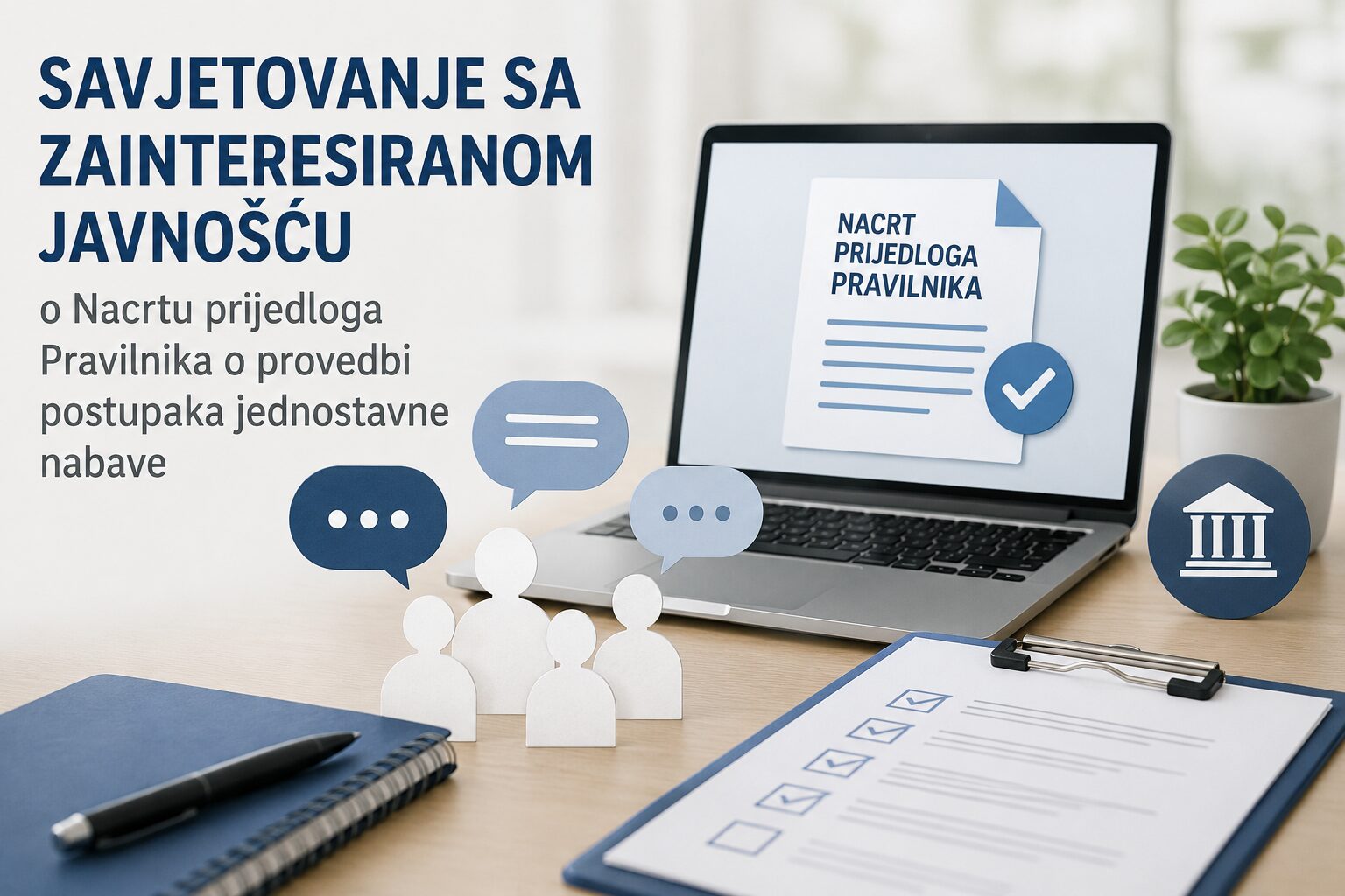 Savjetovanje sa zainteresiranom javnošću o Nacrtu prijedloga Pravilnika o provedbi postupaka jednostavne nabave